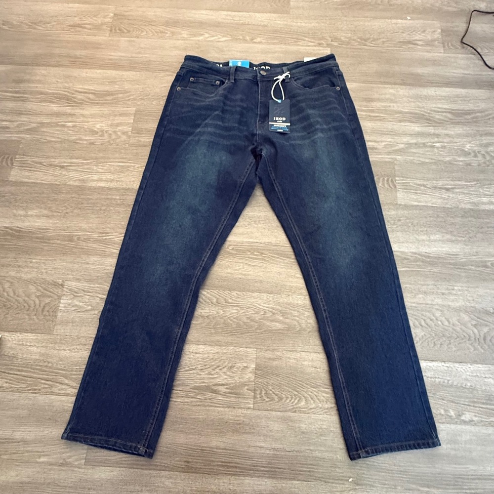 IZOD‎ Mens Ultrasoft Sportflex Athletic Fit Jeans Indigo River 34x30 IZ25-84AT